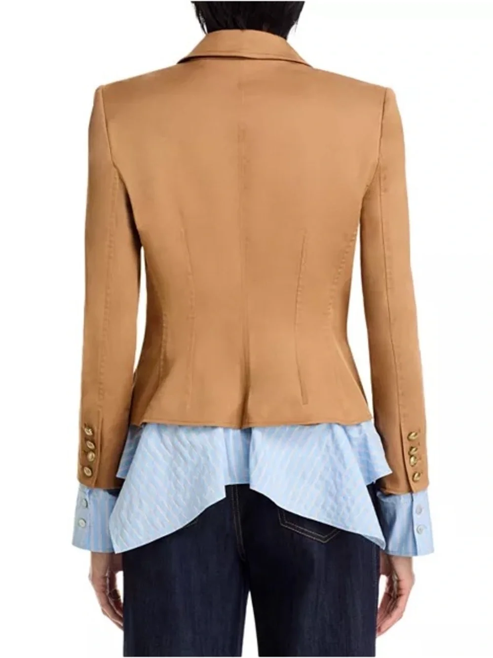 Cinq A Sept Shilo Jacket in Brown Sandstone/Light Bluebell - Picture 2 of 7